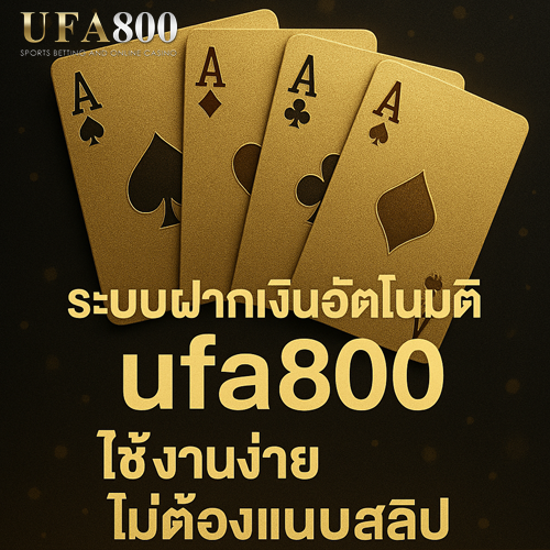 ระบบฝากเงินอัตโนมัติ ufa800 ใช้งานง่าย ไม่ต้องแนบสลิป